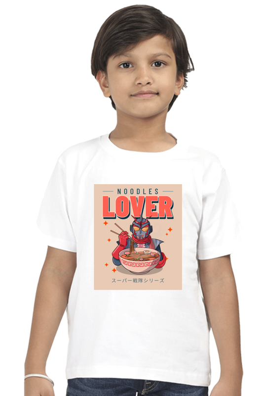 NOODLES LOVER - Boy Round Neck Half Sleeve Classic