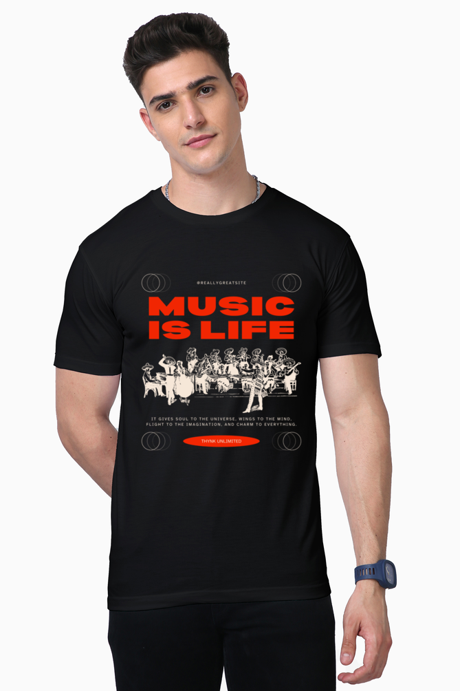 MUSIC IS LIFE - Unisex Supima T-Shirts