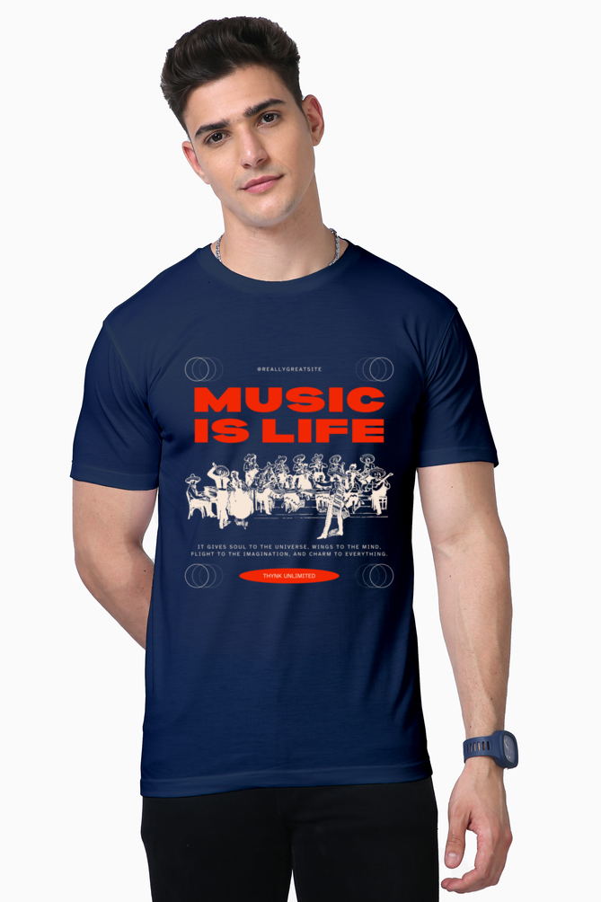 MUSIC IS LIFE - Unisex Supima T-Shirts