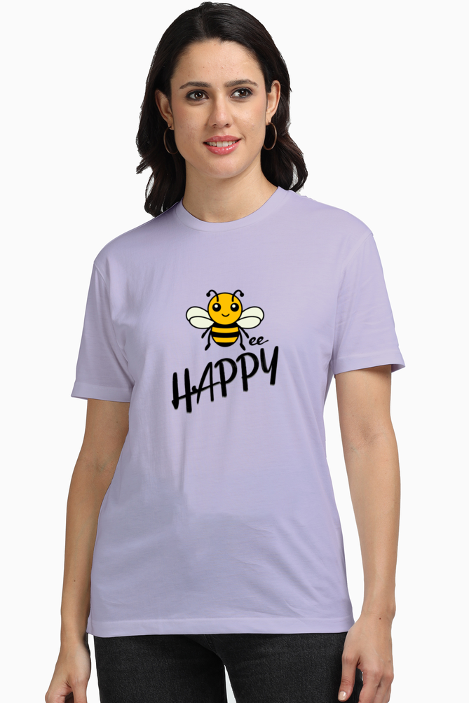 BE HAPPY - SUPIMA T SHIRTS FOR WOMEN