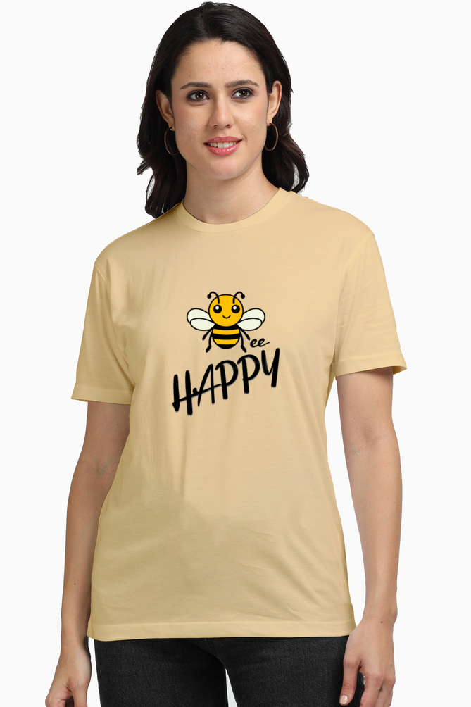 BE HAPPY - SUPIMA T SHIRTS FOR WOMEN