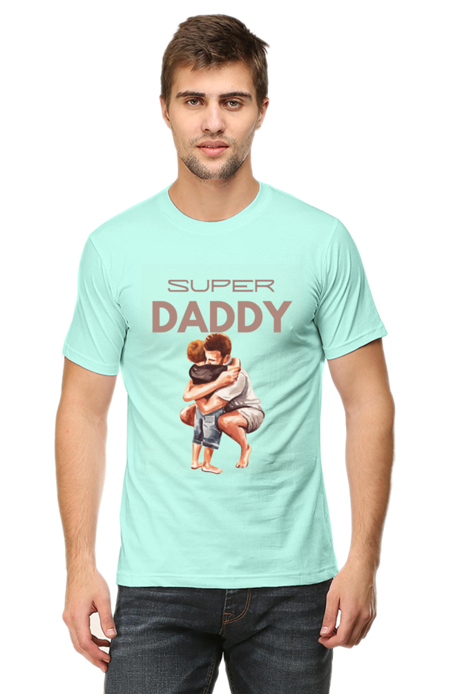 SUPER DADDY - Male Round Neck Half Sleeve Classic